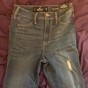 High Rise Blue Jeggings